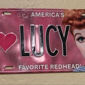 ♥️ I Love Lucy💕 “Favorite Redhead” License Plate